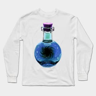 Blackhole galaxy potion blue star Long Sleeve T-Shirt